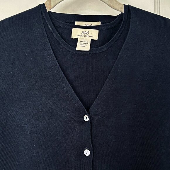 Navy Brooks Brothers Twinset LG - Picture 4 of 6